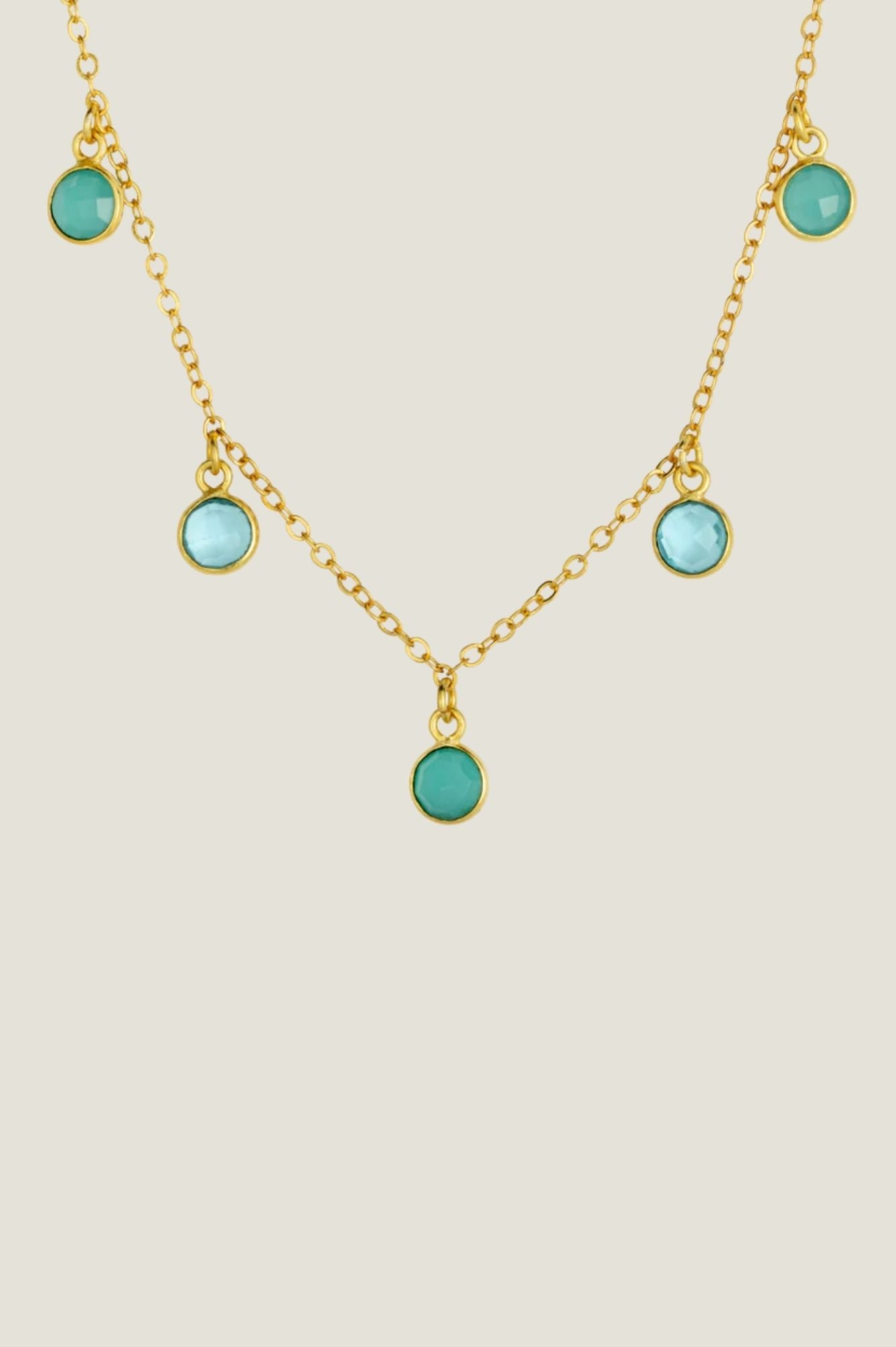 Maeve Charm necklace | Gold/Turquoise