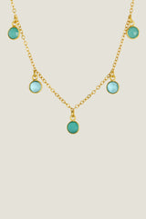 Maeve Charm necklace | Gold/Turquoise