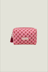 Medium Block Print Wash Bag | Buti Pink