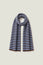 Merino Wool Stripe Scarf | Chocolate/Light Blue