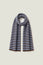Merino Wool Stripe Scarf | Chocolate/Light Blue