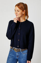 Merino Wool Brittany Cardigan | Navy