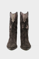 ALPE Metallic Cowboy Boots | Charcoal