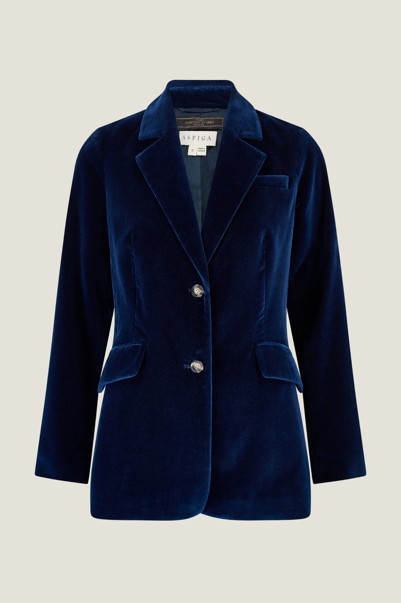 Nala Velvet Blazer | Midnight