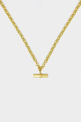 Chunky T-Bar Necklace | Gold
