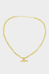 Chunky T-Bar Necklace | Gold