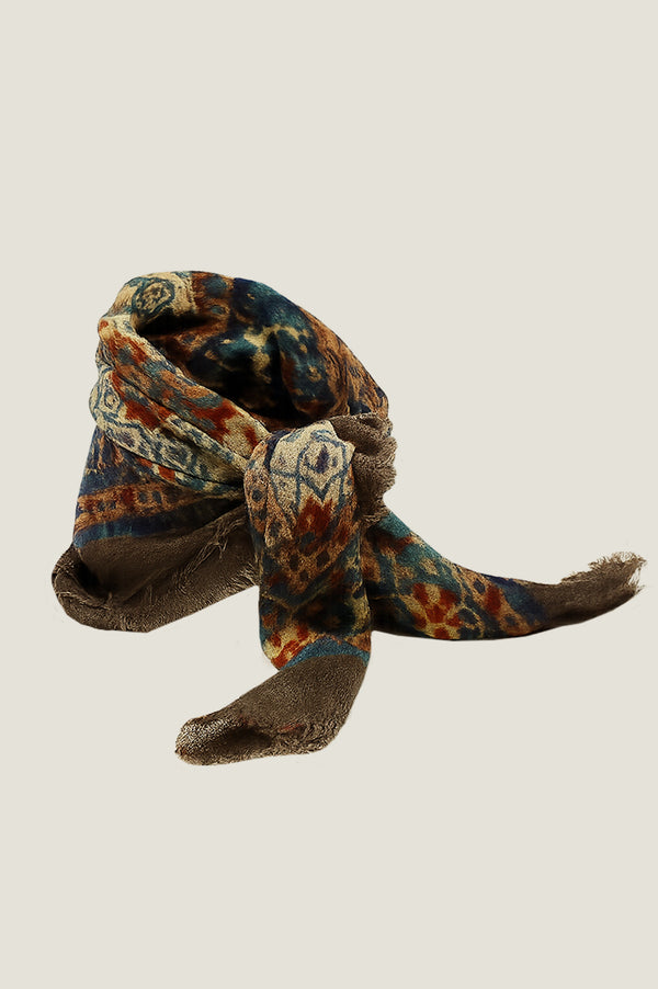 OMBRE Paisley Print square scarf | Multicoloured