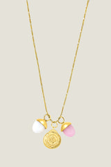 Oasis Pink Gemstone Necklace | Gold/Pink