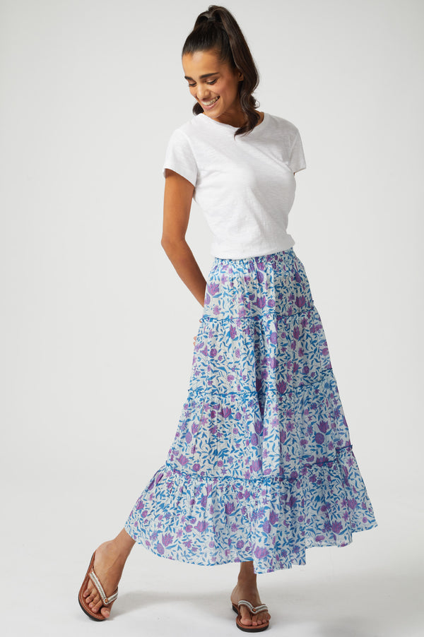 One-Size-Skirt-Botanical-Posies-Lilac-Blue