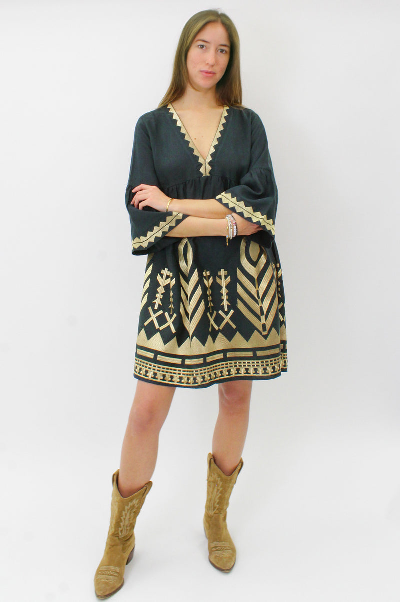    OpheliaEmbroideredShortDress_Charcoal_Gold  1330 × 2000px  Ophelia Embroidered-Short-Dress-Charcoal-Gold