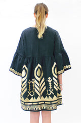    OpheliaEmbroideredShortDress_Charcoal_Gold  1330 × 2000px  Ophelia Embroidered-Short-Dress-Charcoal-Gold