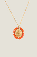 Santa Maria Necklace | Gold/Orange
