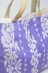 Paros Jute Bag | Cornflower/White