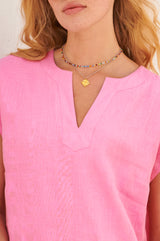 APPROVED * Dori Linen Dress | Pink - Aspiga