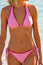 Recycled Embroidered Halterneck Bikini and Tie Side Bottoms | Pink/Red