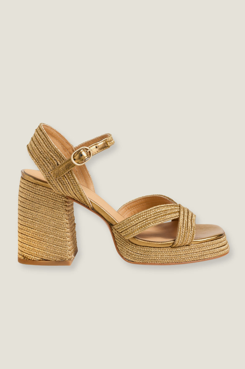 Valle Platform High Heels Gold