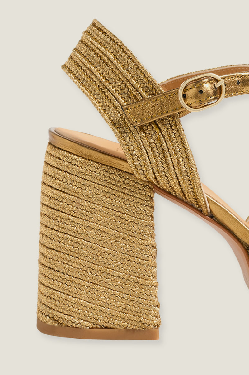 Valle Platform High Heels Gold