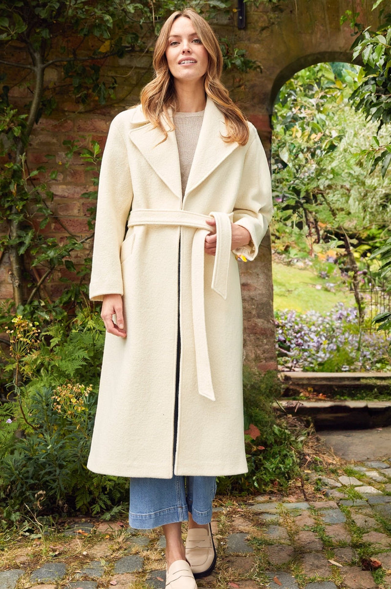 Borg Coat Tailored Cream Coat Jackets Coats Cream Soft Touch
