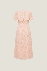 RHS Printed Cape Sleeved Dress | Blush