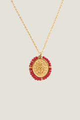 Santa Maria Necklace | Gold/Red