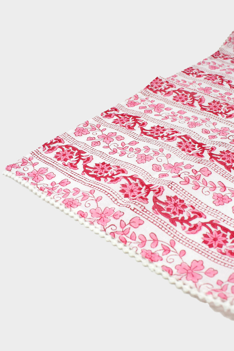 Napkins-Pack-Of 4 - Linear-Botanical-Pink