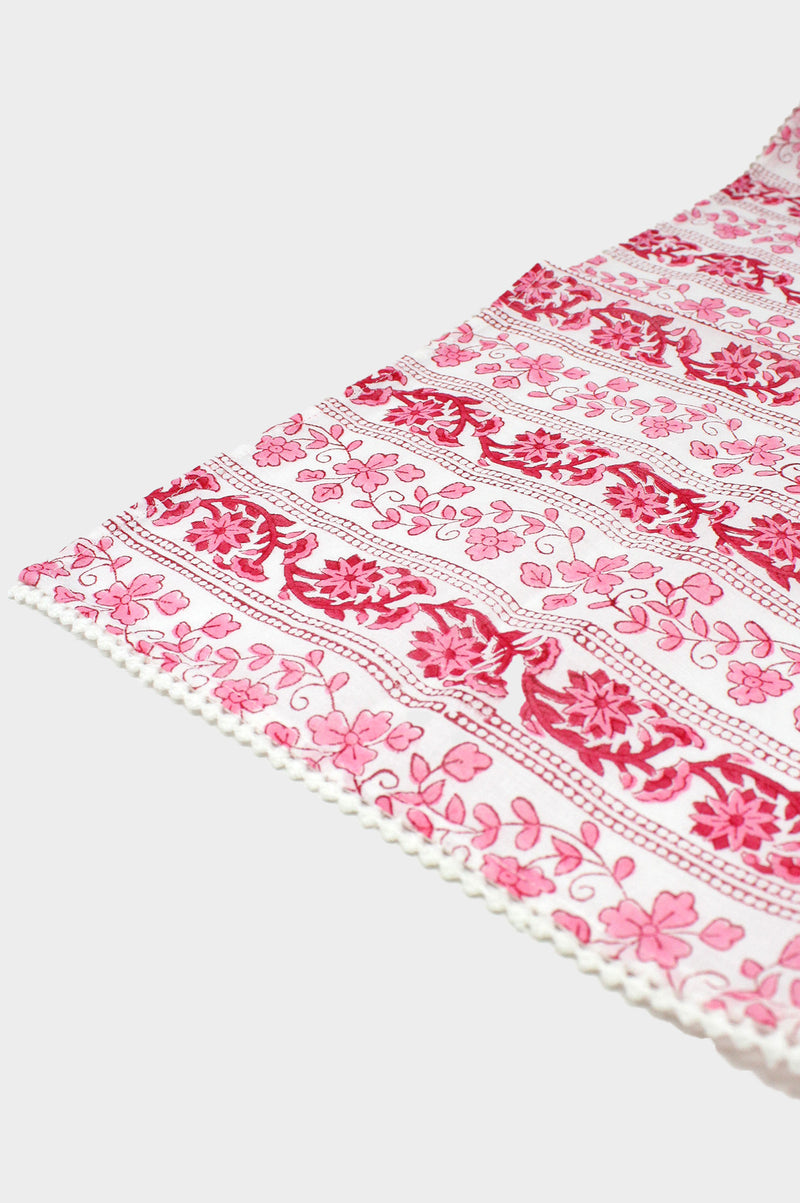 Napkins-Pack-Of 4 - Linear-Botanical-Pink