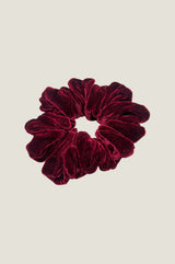 Product photo of the Aspiga Velvet Scrunchie in Wine Red