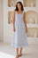 Rhianna Organic Cotton Dress | White/ Blue