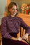 Printed Frill Collar Blouse | Burgundy