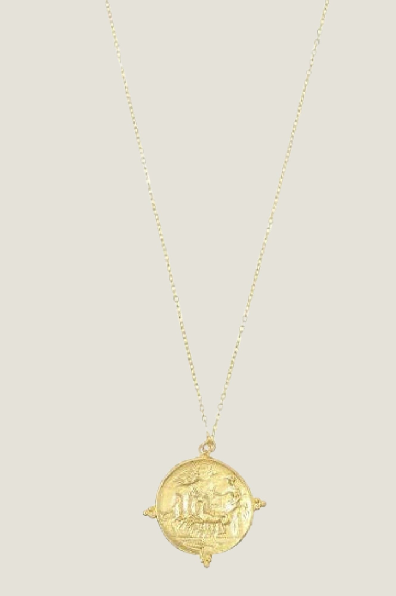 Long Coin Necklace | Gold