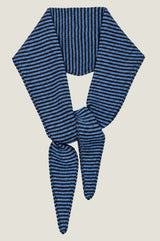 Cashmere Diamond Skinny Scarf | Blue/Brown
