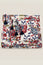 4 Pack Cotton Quilted Pouches | White/Burgundy/Navy