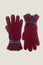Touchscreen Wool & Cashmere Blend Gloves | Burgundy/Teal