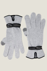 Touchscreen Wool & Cashmere Blend Gloves | Grey/Navy/Black