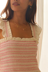 Asia necklace | Gold/Pink