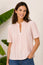 Vienna Cotton Short Sleeve Blouse | Blush