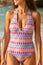 Recycled Halterneck Swimsuit | Aztec Multi