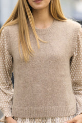 Alpaca Blend Knitted Tank | Taupe