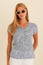 Lisbon Viscose Crinkle Blouse | Circle White/Blue