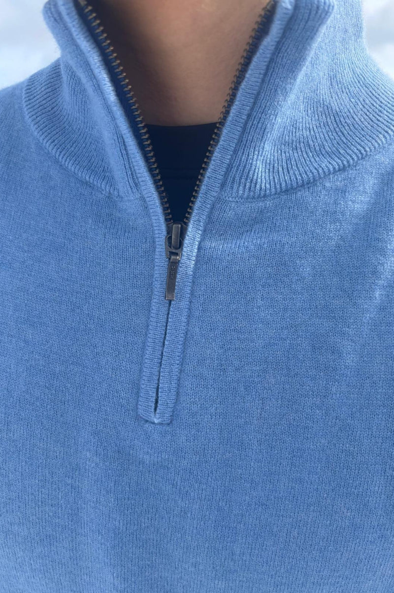 Aspiga Men's Sustainable Knitted Merino Wool Quarter Zip Jumper
