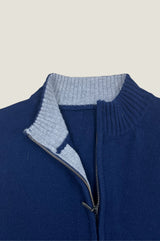 Men's Merino Wool Gilet | Navy/Grey - Aspiga