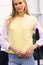Alpaca Blend Knitted Tank | Pale Yellow