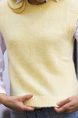 Alpaca Blend Knitted Tank | Pale Yellow