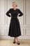 Dropped Waist Baby Cord Midi Dress | Chocolate