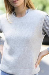 Alpaca Blend Knitted Tank | Grey