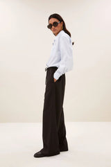 Pelle Pinstripe Pant | Brown