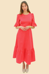 Scarlett-Cotton-Sateen-Dress-Coral