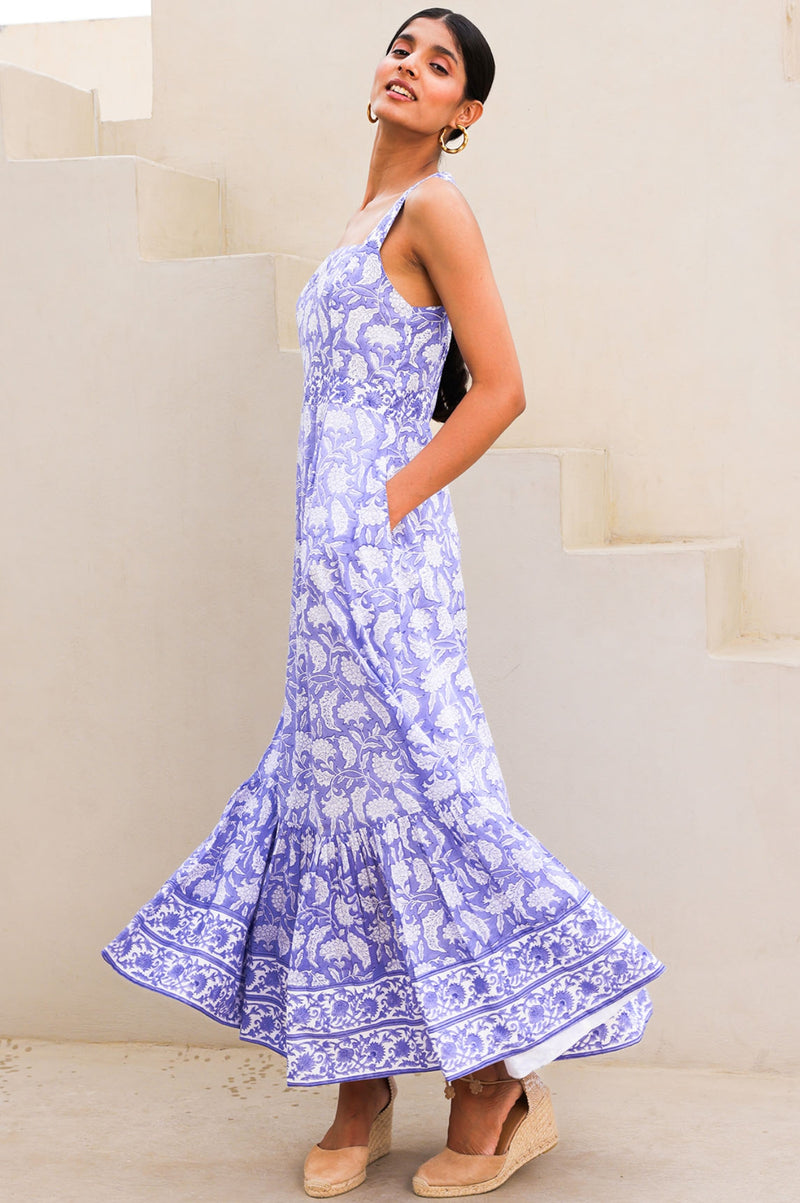 aspiga maxi dresses Aspiga Ladies Sustainable Mykonos Maxi Dress Pink White