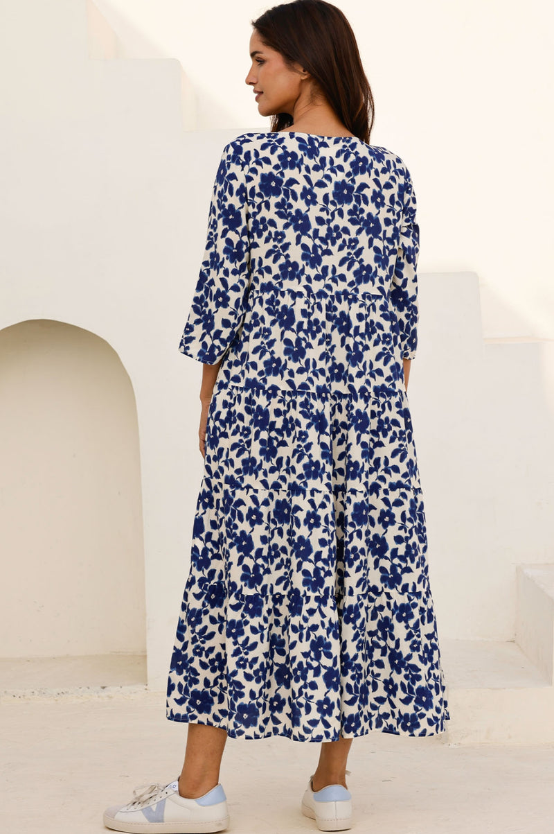 Merino Cardigan & Blossom Dress