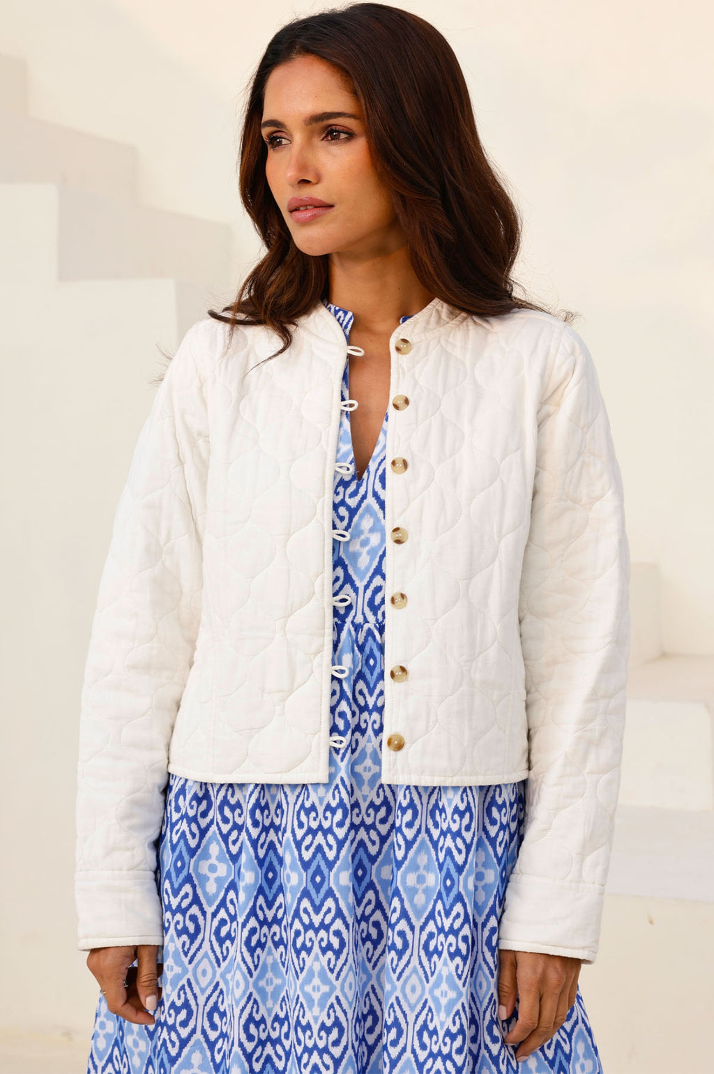 Polly Quilted Jacket | Off White